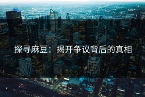 探寻麻豆：揭开争议背后的真相