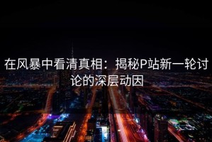 在风暴中看清真相：揭秘P站新一轮讨论的深层动因
