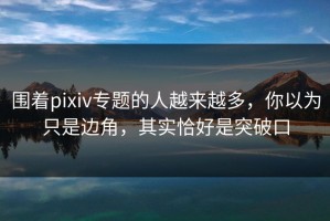 围着pixiv专题的人越来越多，你以为只是边角，其实恰好是突破口