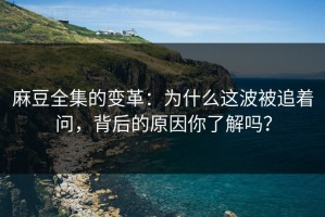 麻豆全集的变革：为什么这波被追着问，背后的原因你了解吗？