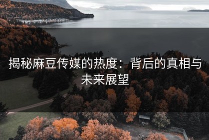 揭秘麻豆传媒的热度：背后的真相与未来展望