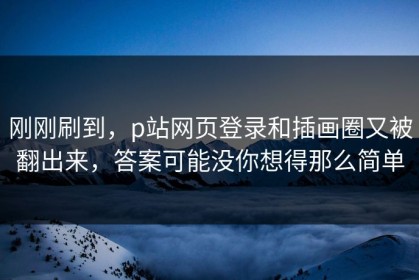 刚刚刷到，p站网页登录和插画圈又被翻出来，答案可能没你想得那么简单