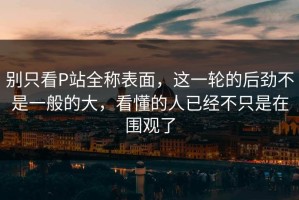 别只看P站全称表面，这一轮的后劲不是一般的大，看懂的人已经不只是在围观了