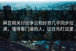 麻豆相关讨论争议和好奇几乎同步拉满，懂得看门道的人，往往先盯这里