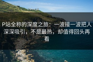 P站全称的深度之旅：一波接一波把人深深吸引，不是最热，却值得回头再看