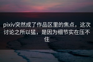 pixiv突然成了作品区里的焦点，这次讨论之所以猛，是因为细节实在压不住