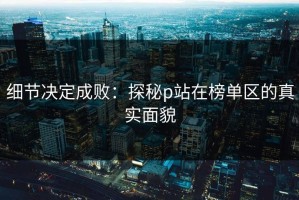 细节决定成败：探秘p站在榜单区的真实面貌