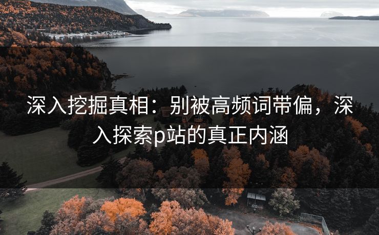 深入挖掘真相：别被高频词带偏，深入探索p站的真正内涵