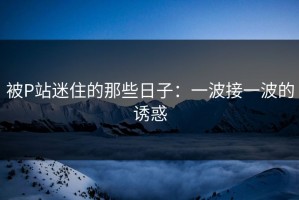 被P站迷住的那些日子：一波接一波的诱惑