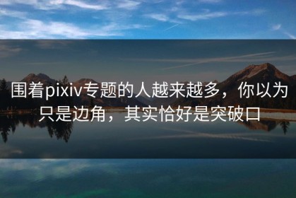 围着pixiv专题的人越来越多，你以为只是边角，其实恰好是突破口