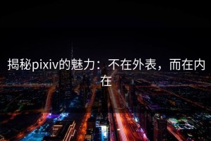 揭秘pixiv的魅力：不在外表，而在内在